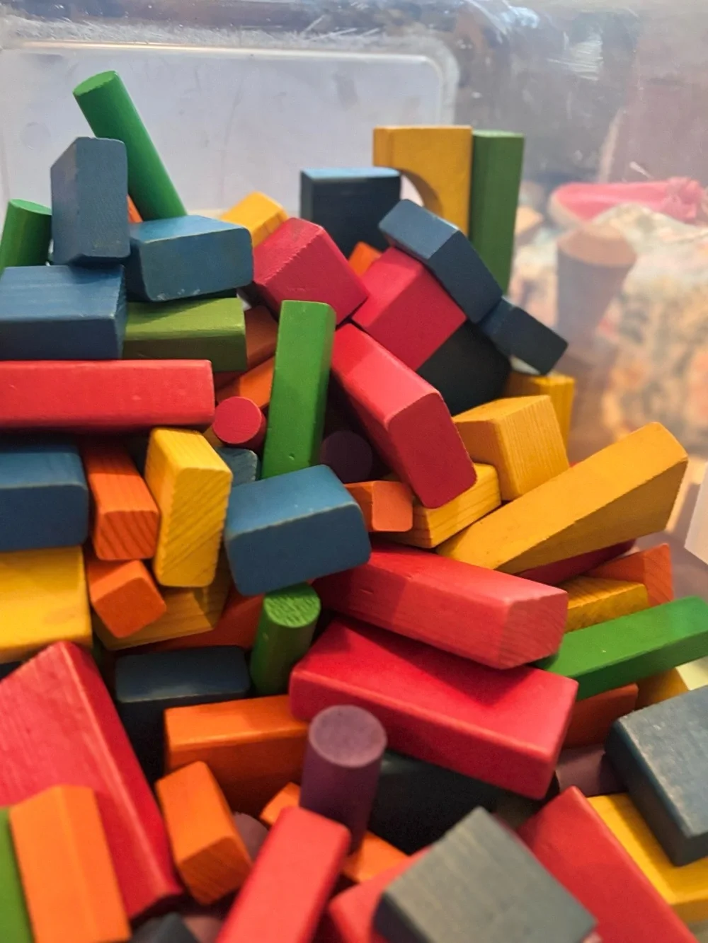 Assorted Color Wooden Building Block Set for Kids